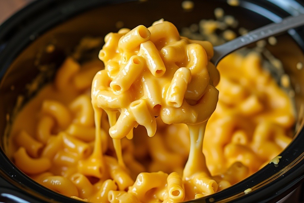 Mac and cheese in a slow cooker