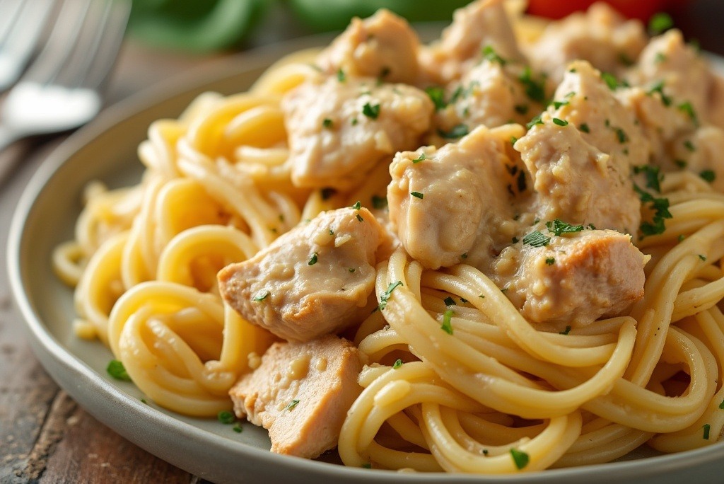 Do Italians mix chicken with pasta?