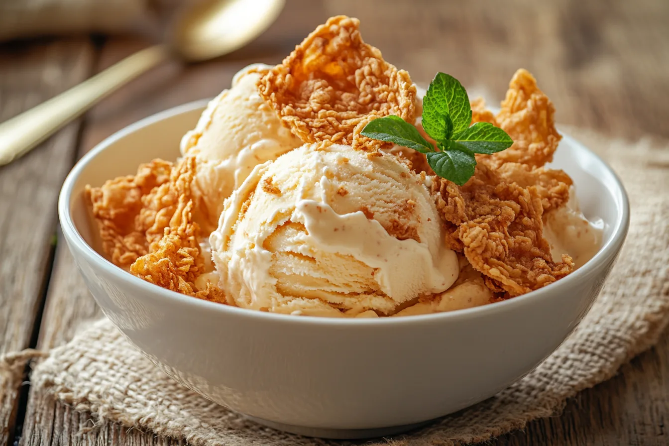 Fried Chicken Ice Cream dish