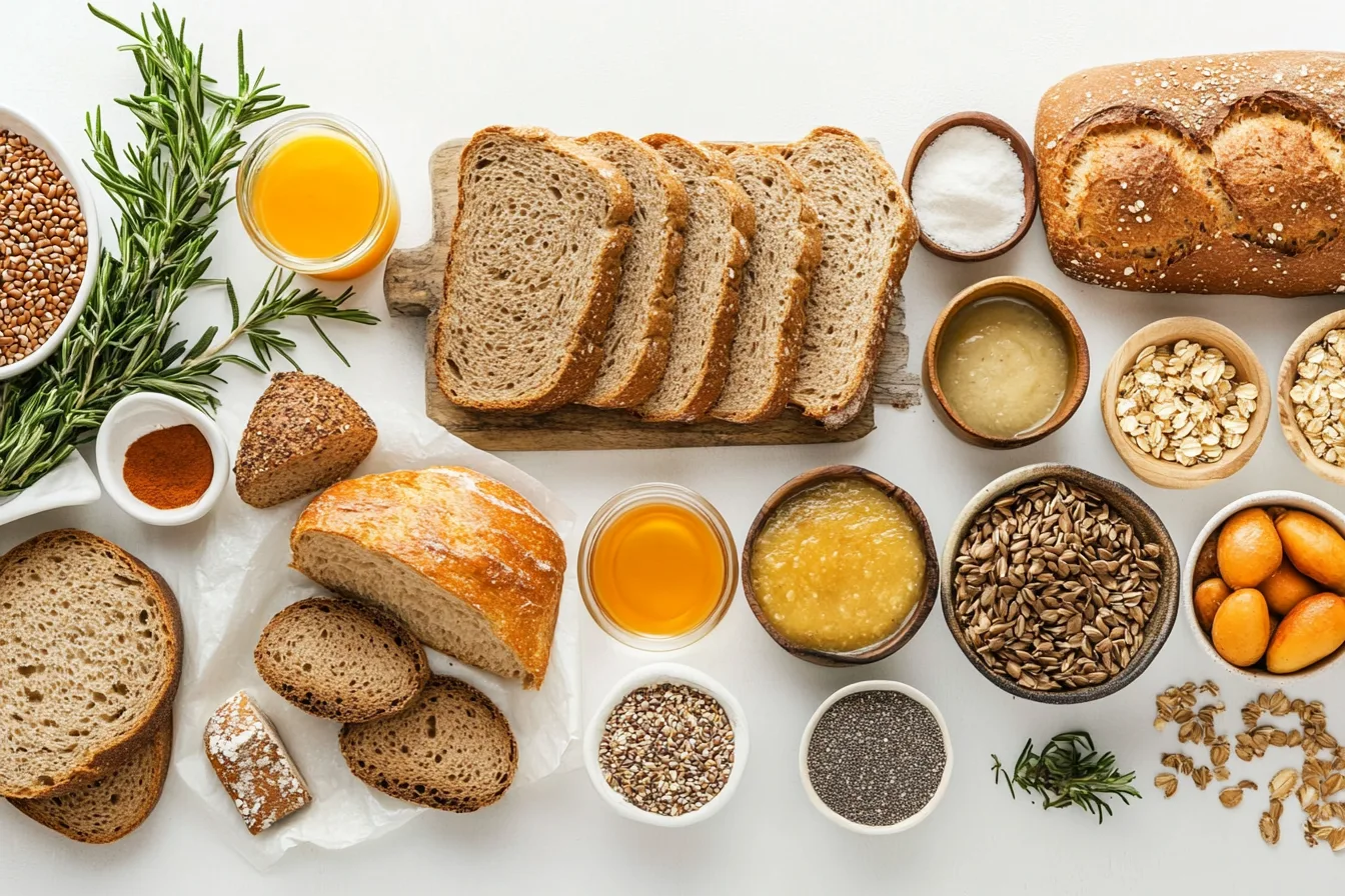 Diverse selection of What bread is the healthiest to eat.