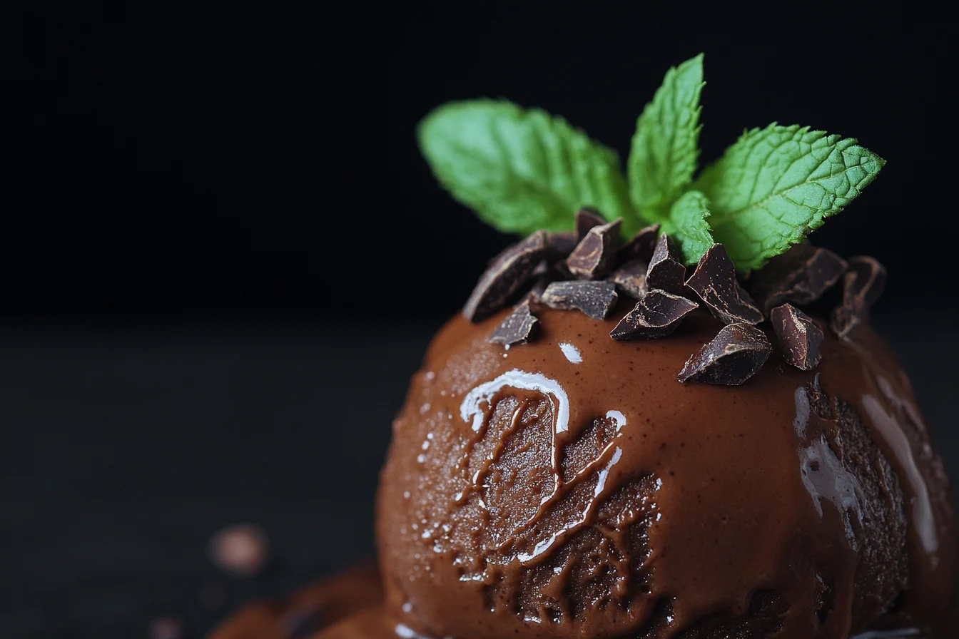 Chocolate avocado healthy ice cream