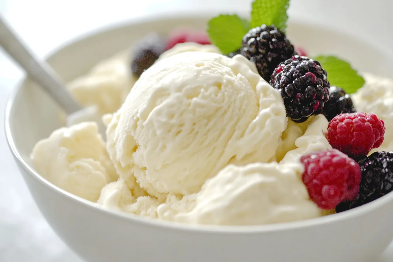 Homemade healthy ice cream.