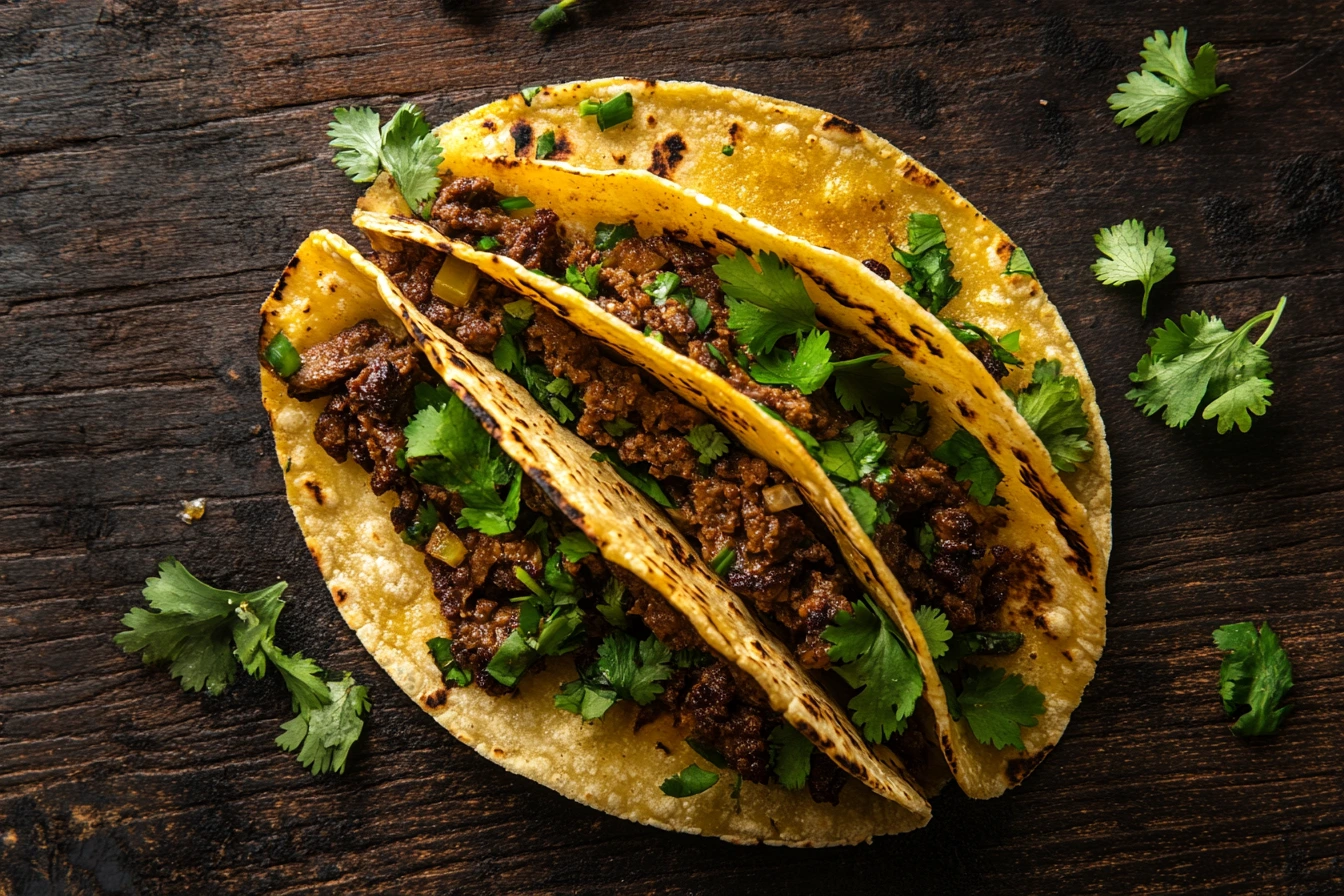 A perfectly crisped taco.