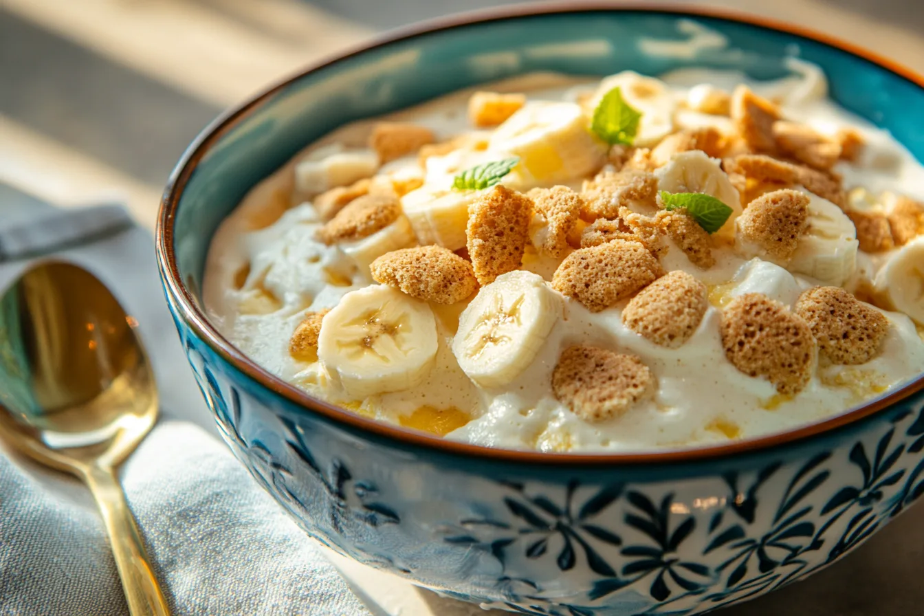 What thickens banana pudding delicious dessert