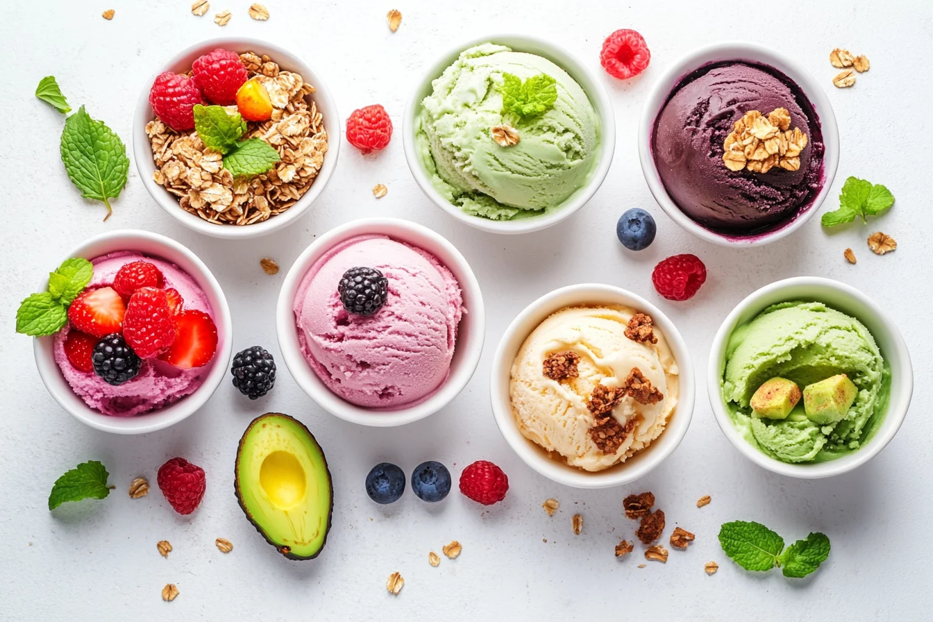 What's a healthy alternative to ice cream? Delicious and colorful options.