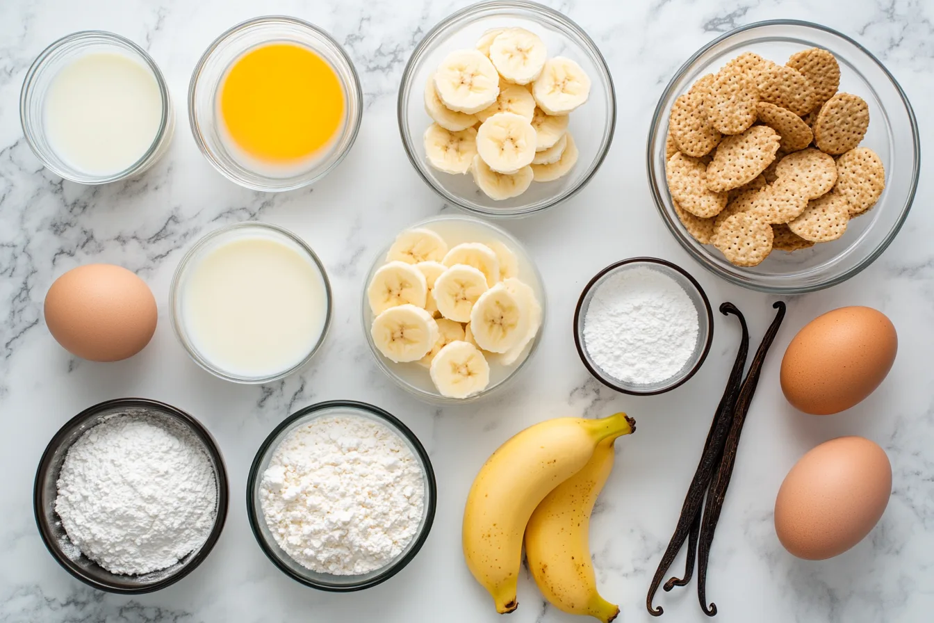 Ingredients for what thickens banana pudding