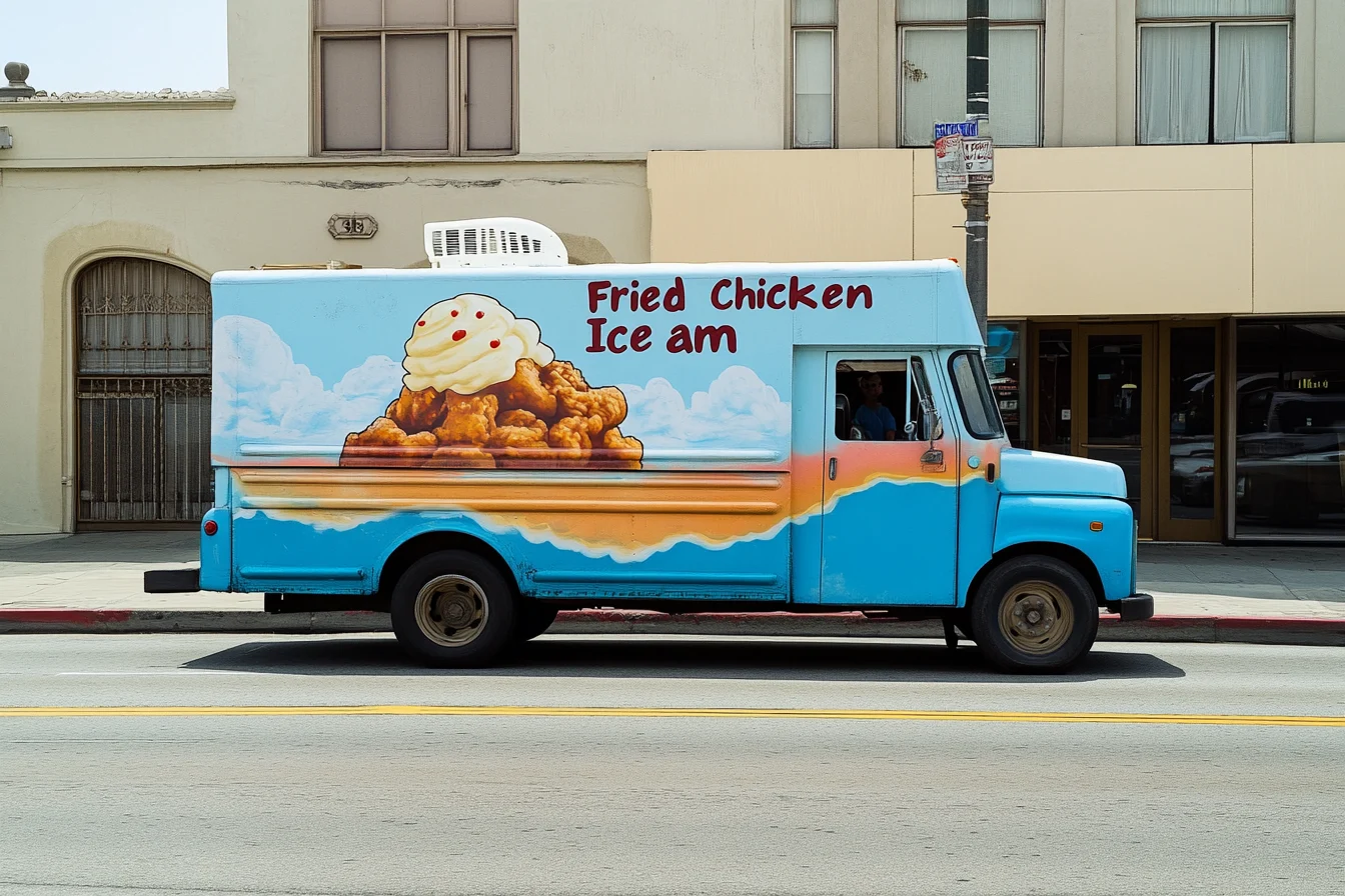 Fried Chicken Ice Cream Truck unsettling